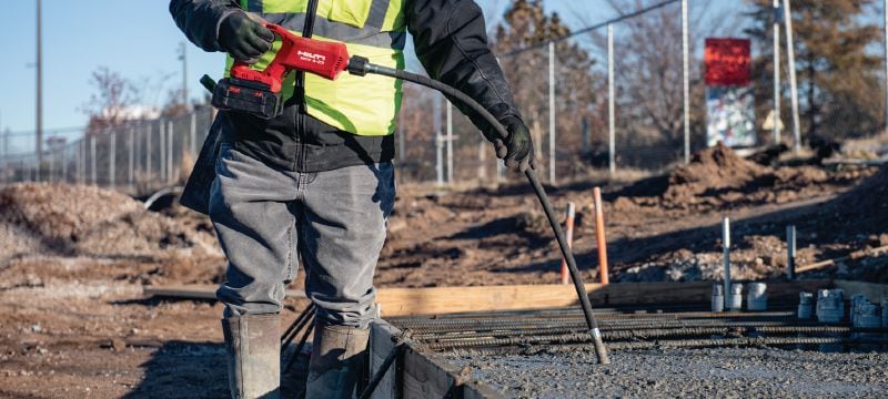 NCV 4-22 baterijski vibrator za beton Ručna, baterijska vibro-igla za beton sa motorom bez četkica za sabijanje manjih izlivanja (Nuron baterijska platforma) Primene 1