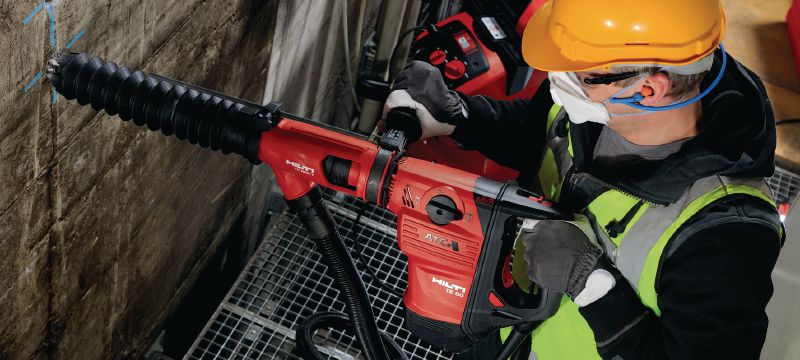 TE DRS-Y sistem za uklanjanje prašine Sistem za uklanjanje prašine za bušenje i štemovanje betona pomoću Hilti elektro-pneumatskih čekića SDS Max (TE-Y) Primene 1